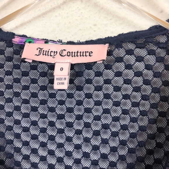 Juicy Couture | 100% Silk  Navy Floral Jumpsuit - Picture 4 of 8